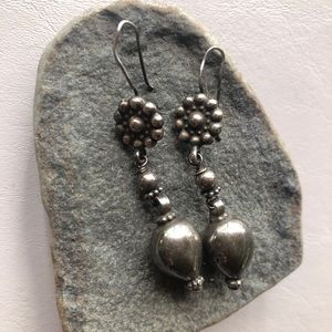 sterling silver drop flower earrings from india